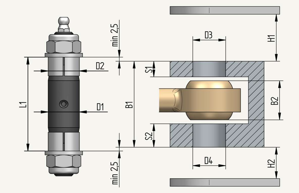 Extenderbolt D40x80dH40L