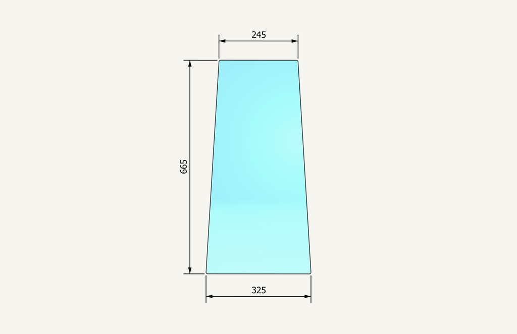 Seitenglas hinten links CS20