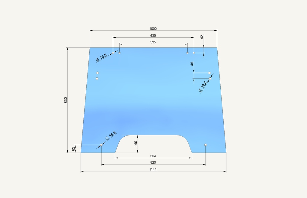 Adjustable windscreen glass