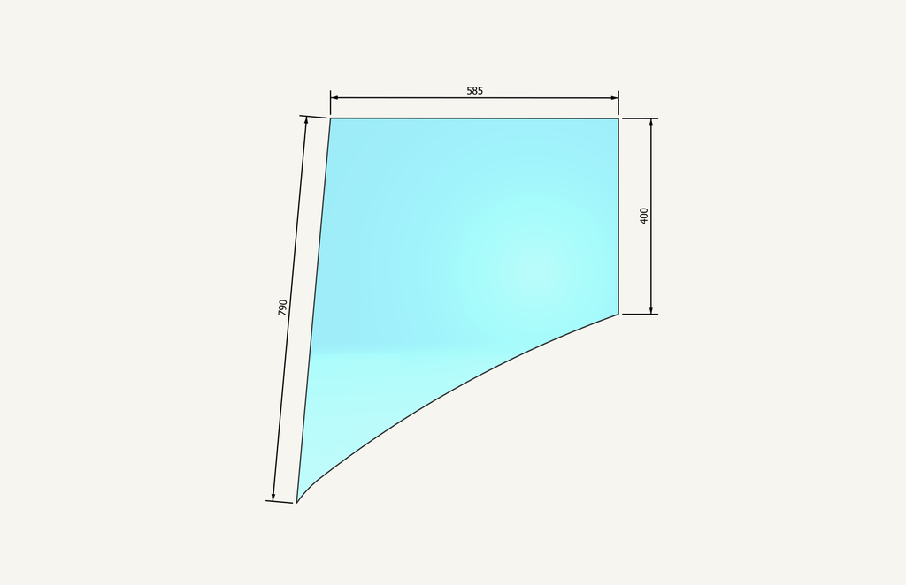 Verre de porte en bas à gauche