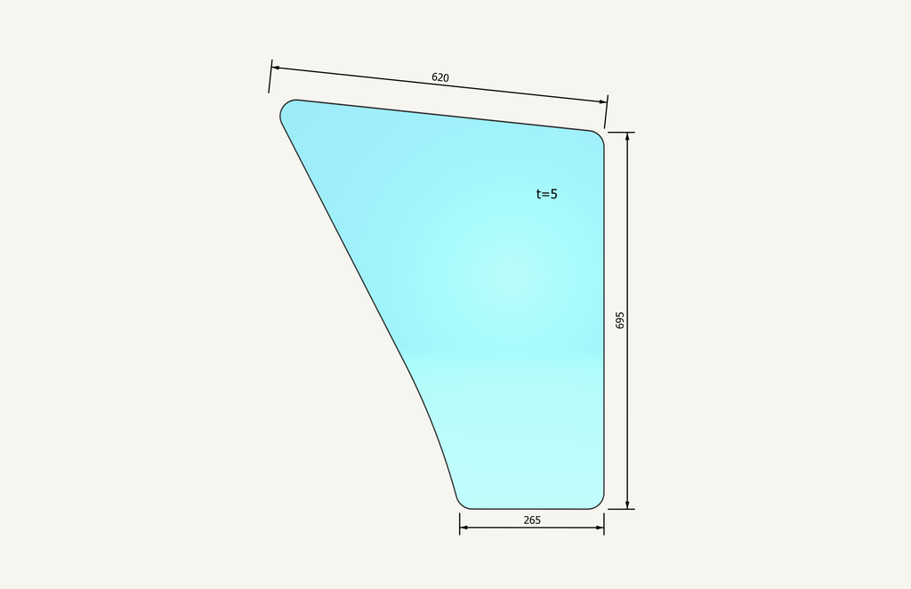 Türglas 789x588mm