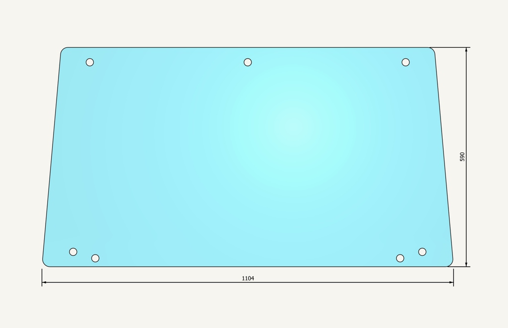 Frontscheibe 1110x592mm