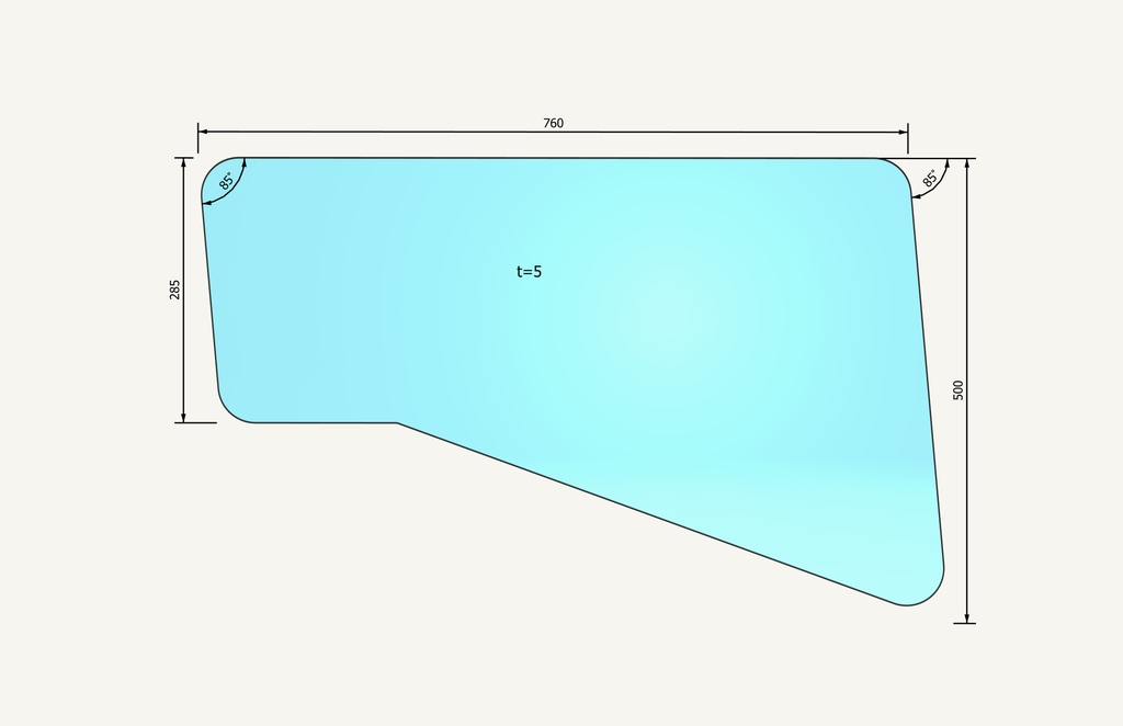 Türglas 485x765mm