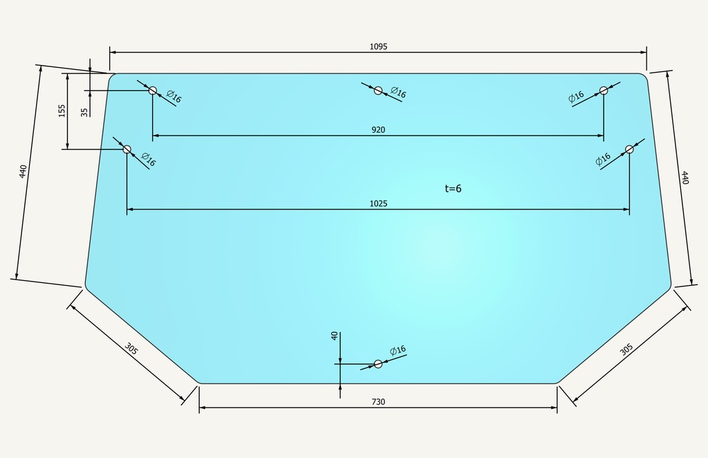 Rear window glass