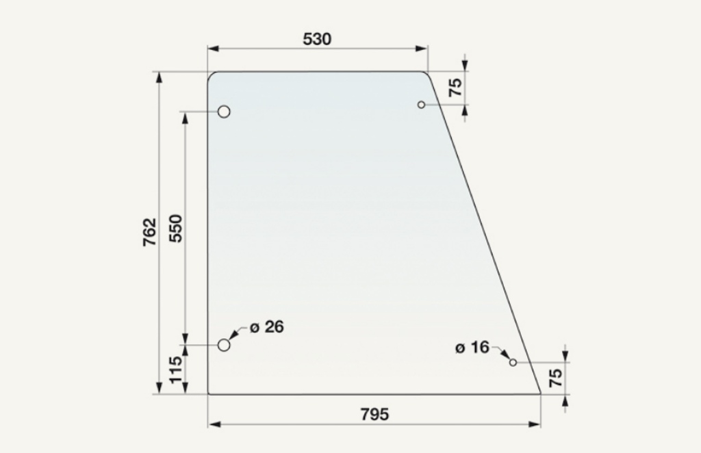 Türglas oben Fritzmeier 797x762x520mm