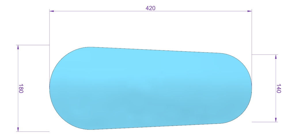 Visière de roue Fritzmeier 140/180x420mm