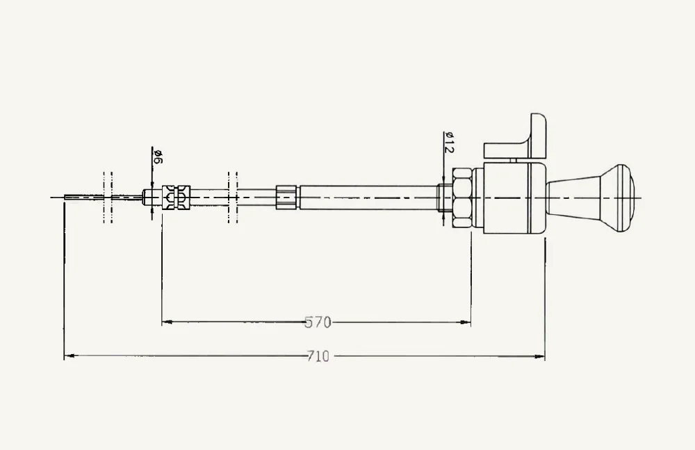 Abstellkabelzug 570/910mm
