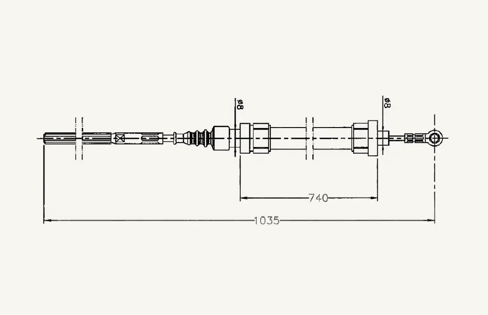 [1067330] Câble Liftomatic 740/1035mm