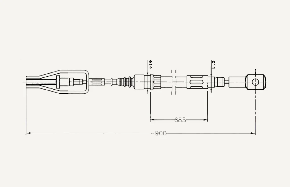 [1067326] Cable PTO Clutch 685/900mm