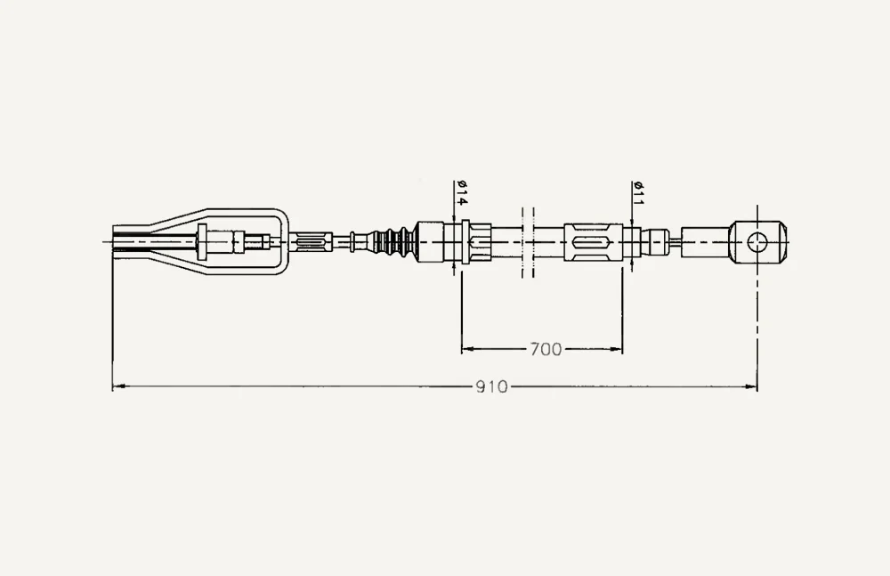 [1067323] Cable PTO Clutch 910mm