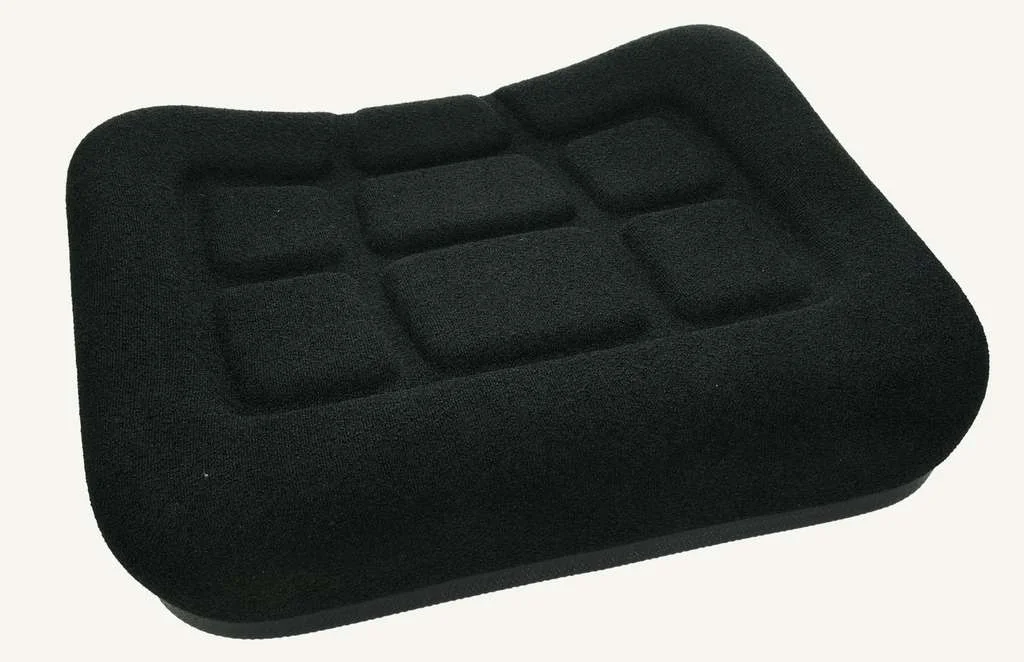 [1009601] Coussin d'assise tissu noir avec coquille plaque