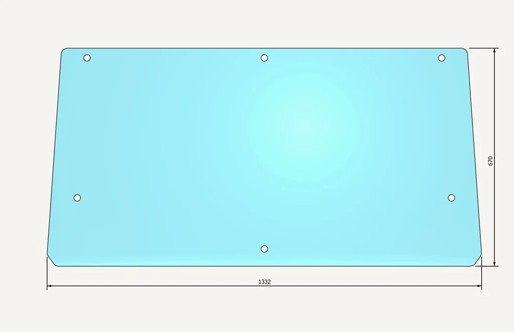 [1015330] Windscreen 1332x670mm