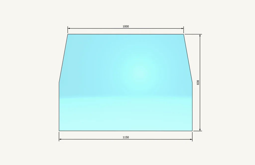 [1013448] Pare-brise collé 1155x840mm