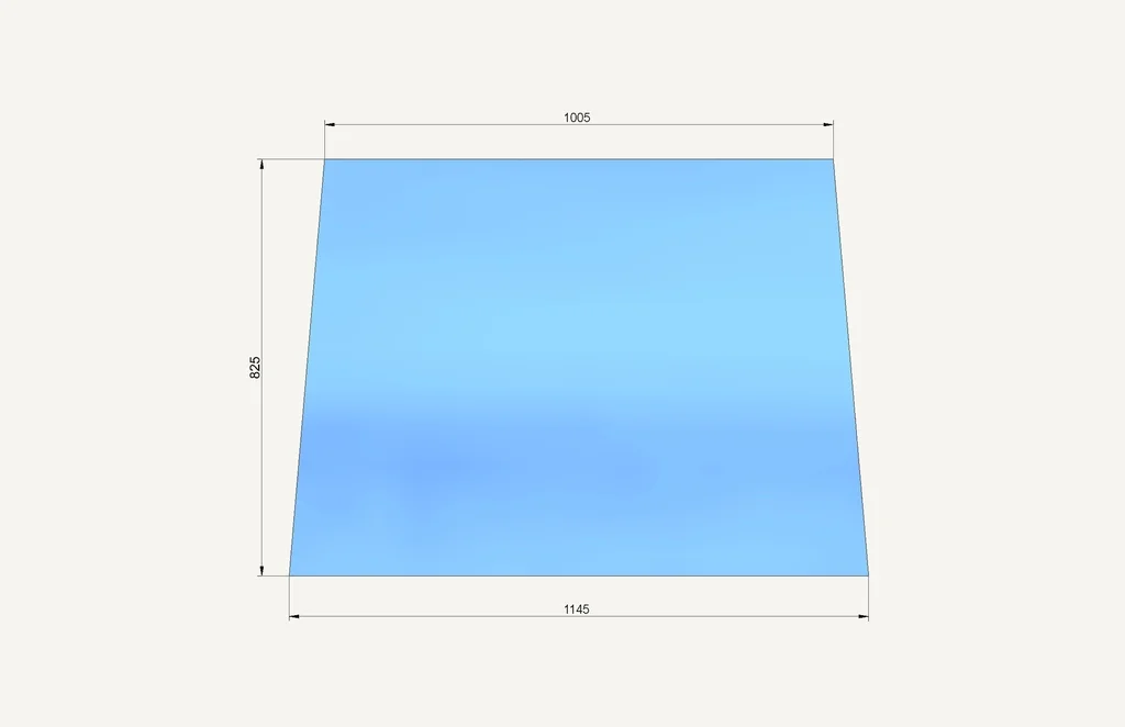 [1011776] Pare-brise pour collage 1150/1000x830mm