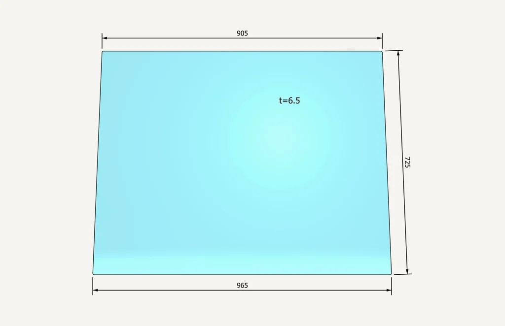 [1008296] Frontscheibenglas 723x906mm