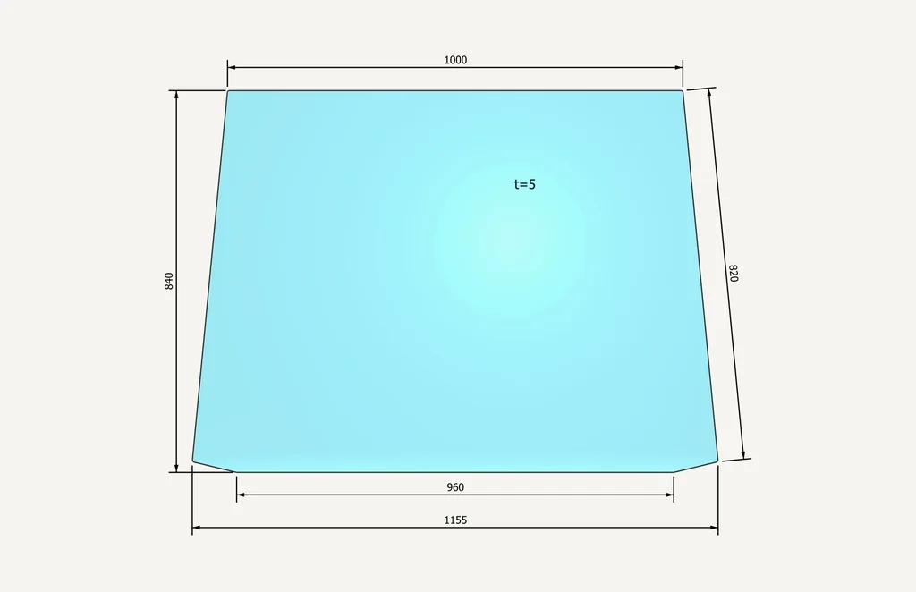 [1017462] Frontscheibenglas geklebt 1145x840mm
