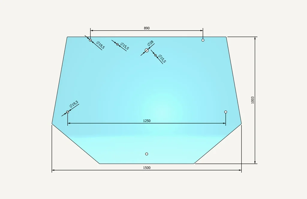 [1013657] Rear Window Glass