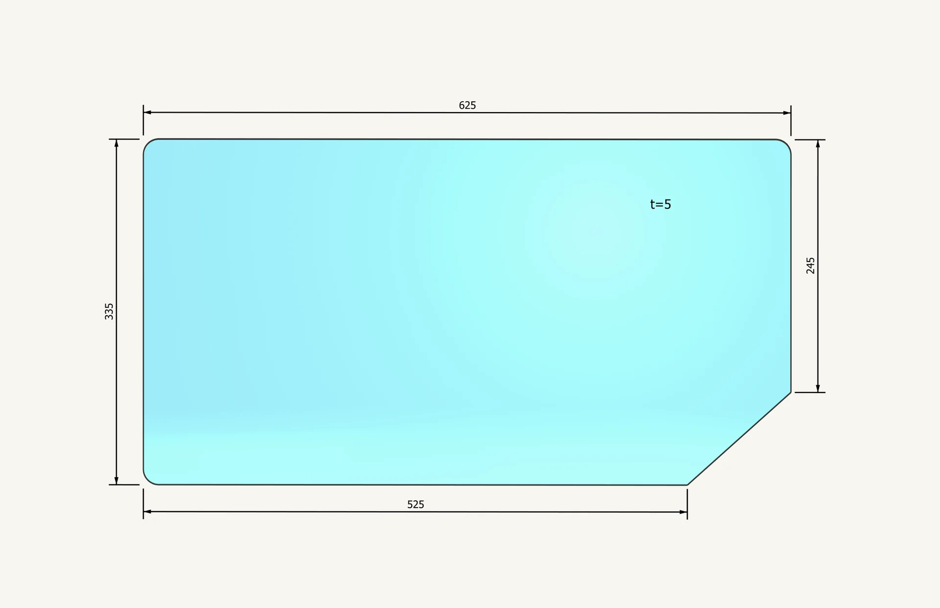 [1002146] Heckscheibenglas 336x627mm