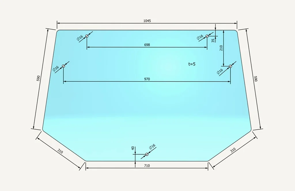 [1054266] Heckscheibenglas 832x1110mm