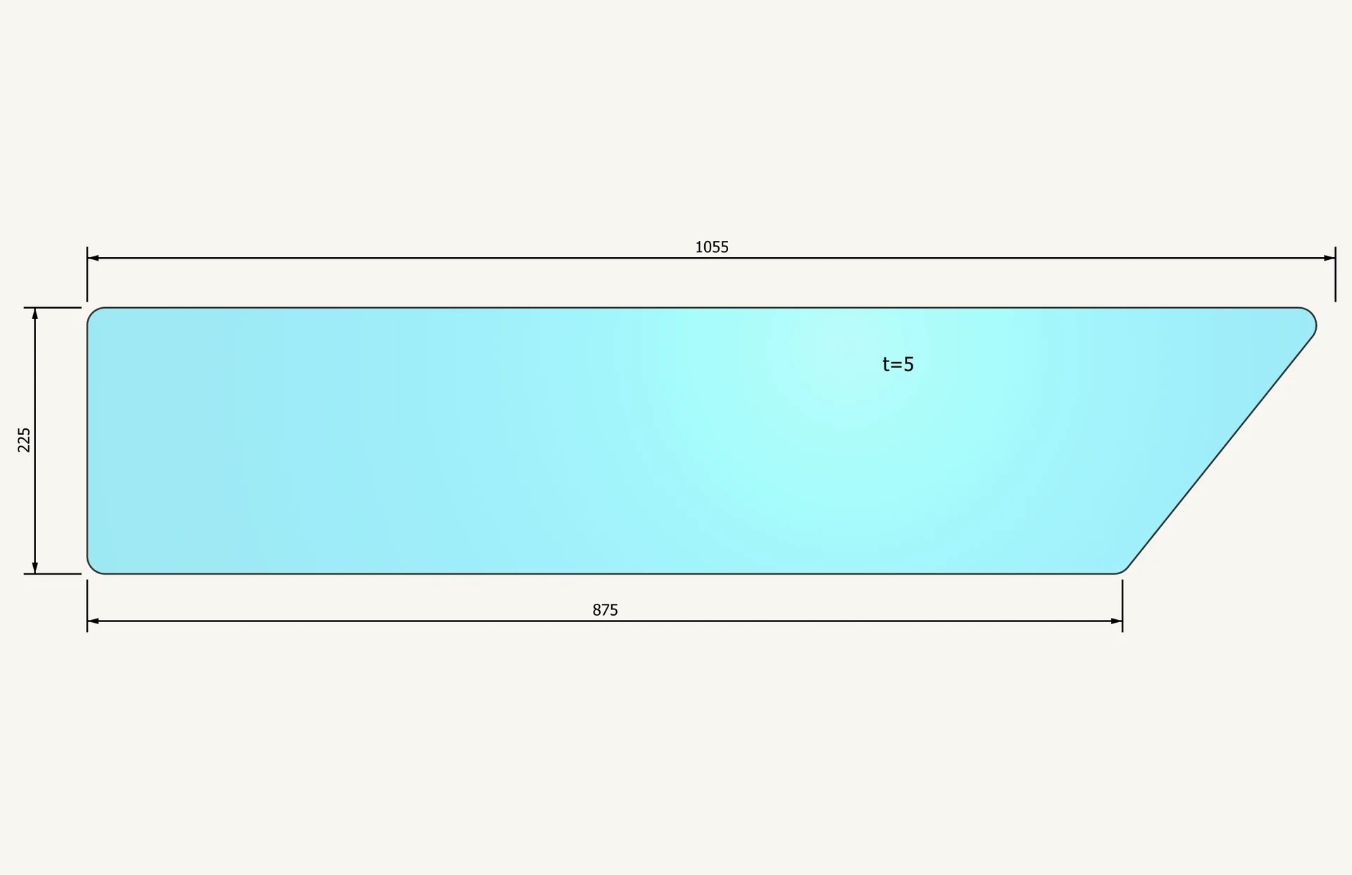 [1011649] Rear Window Glass bottom