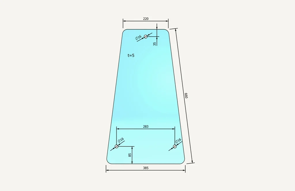 [1015342] Lower Side Glass