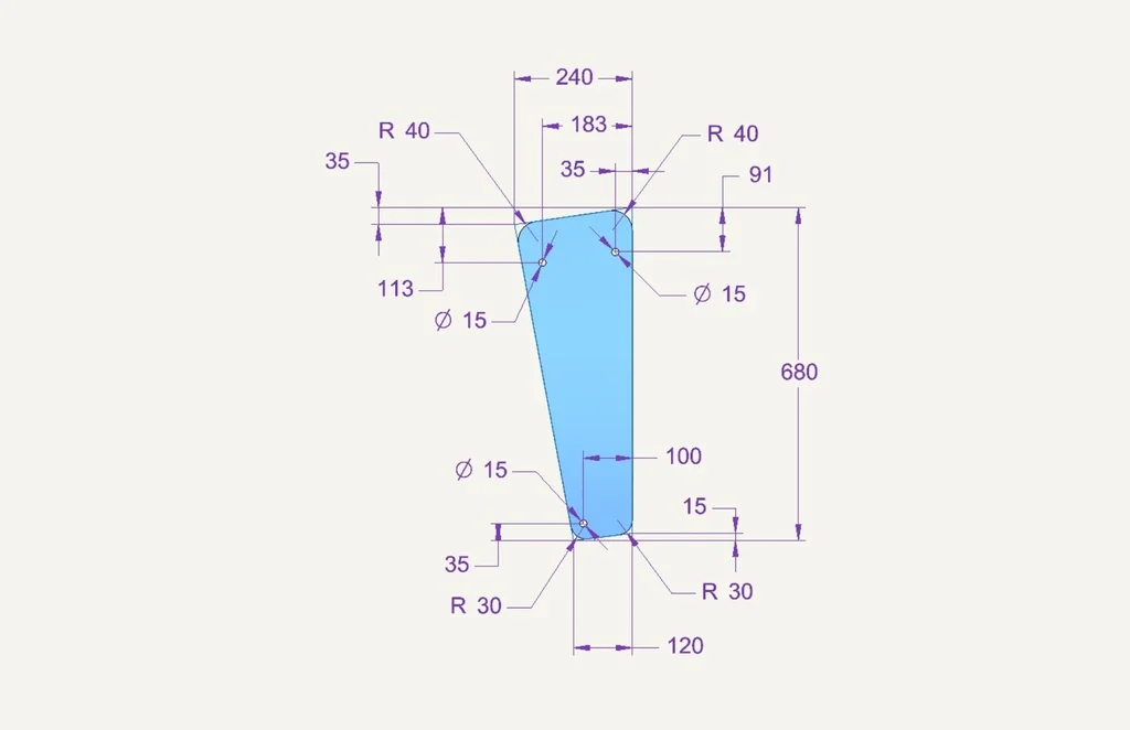 [1080768] Lower Side Glass 230x660mm