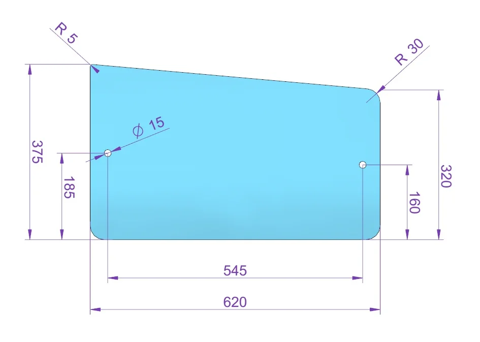 [1015353] Lower Side Glass AK50