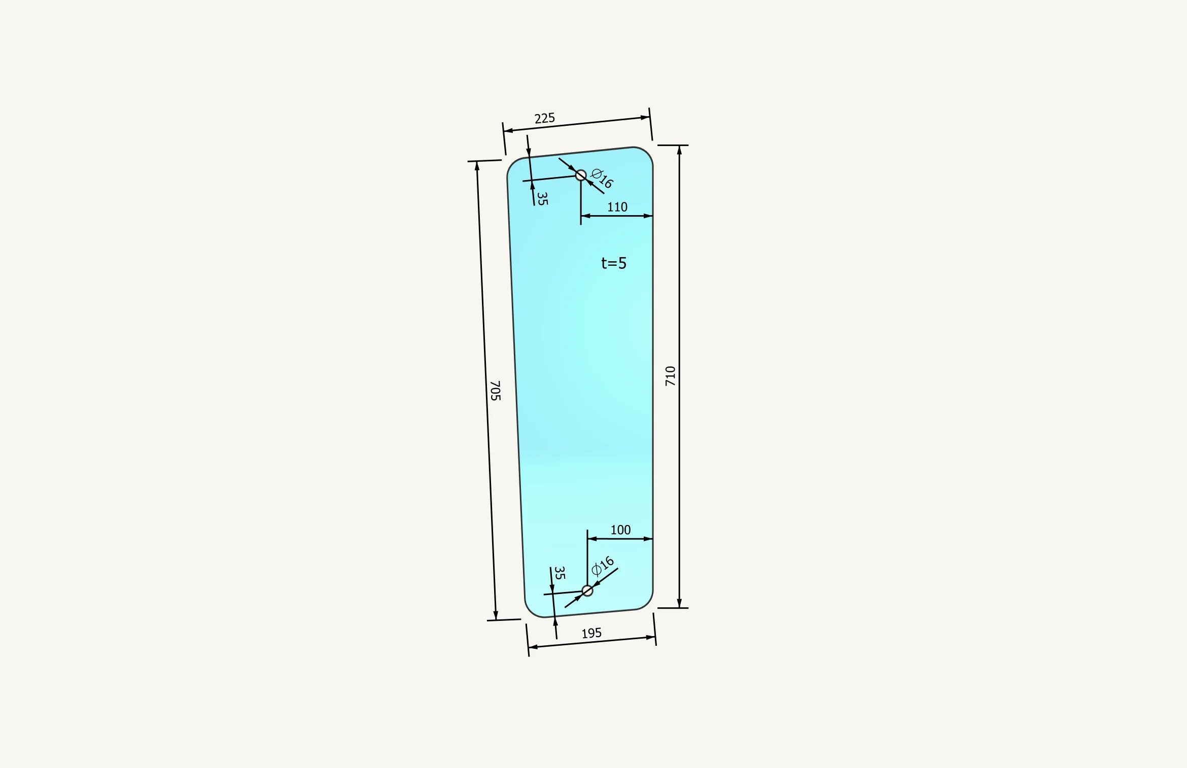 Radsichtglas MK340