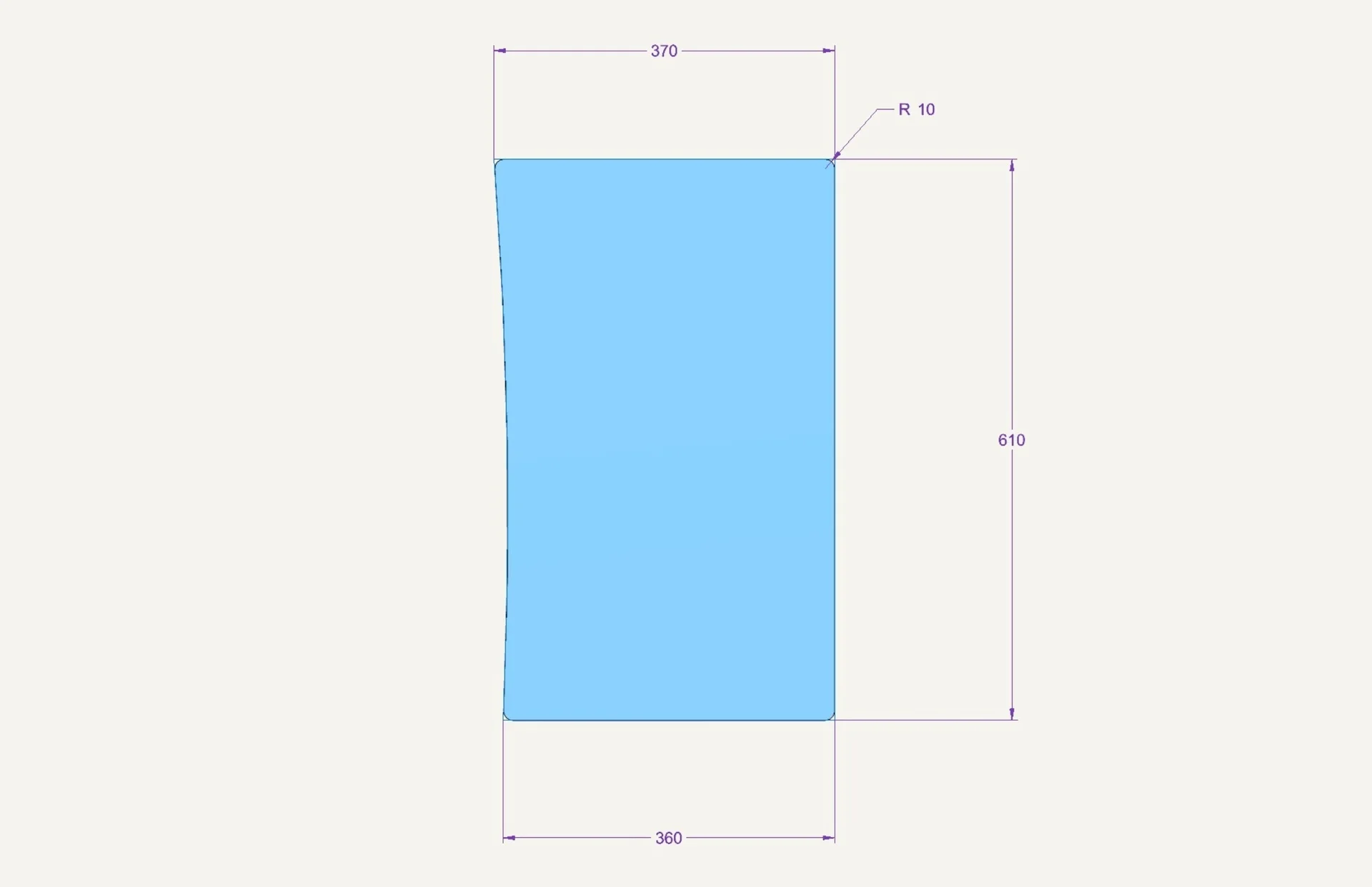 [1052543] Lower Side Glass left 350x608mm