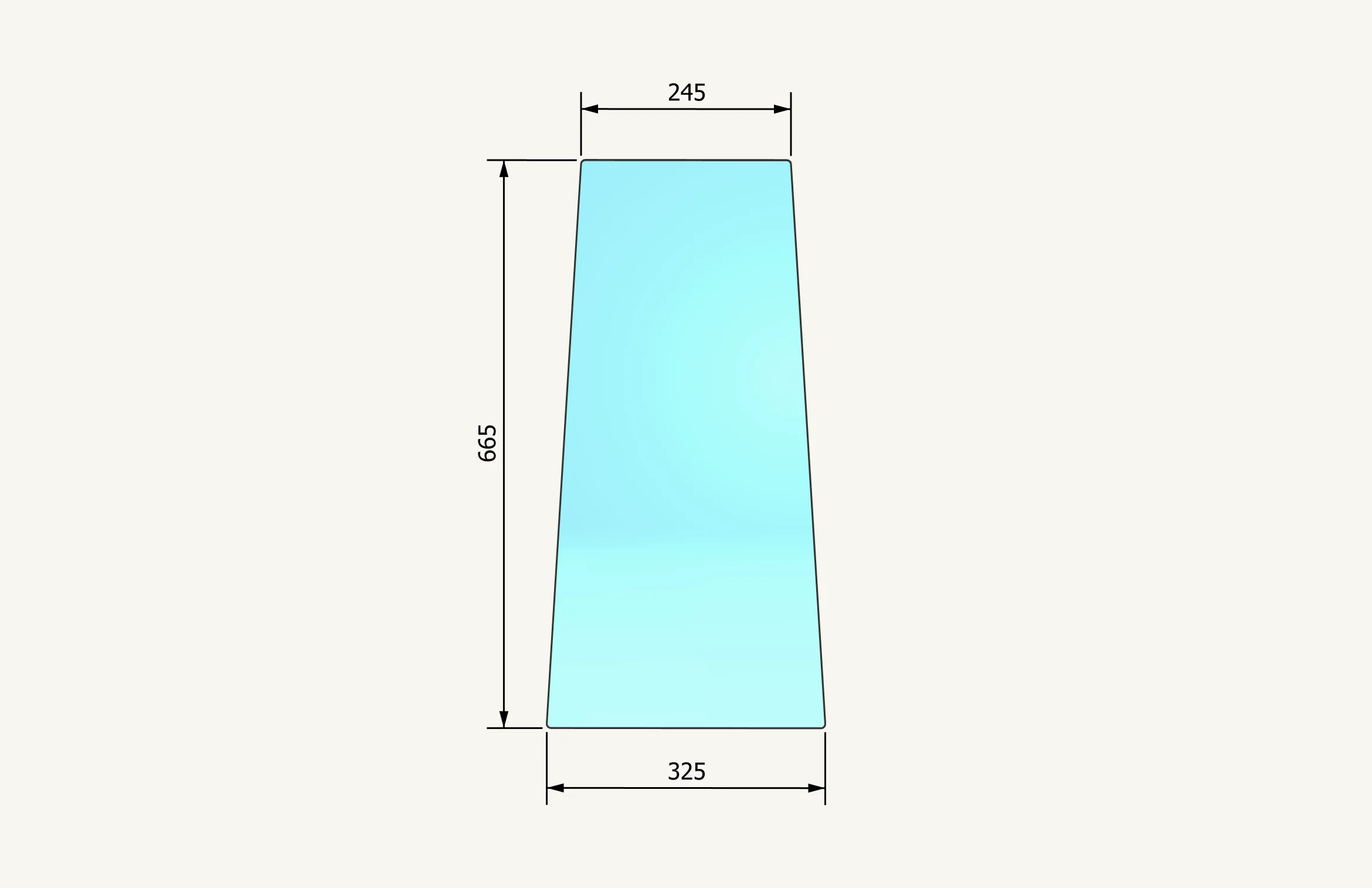Seitenglas hinten links CS20