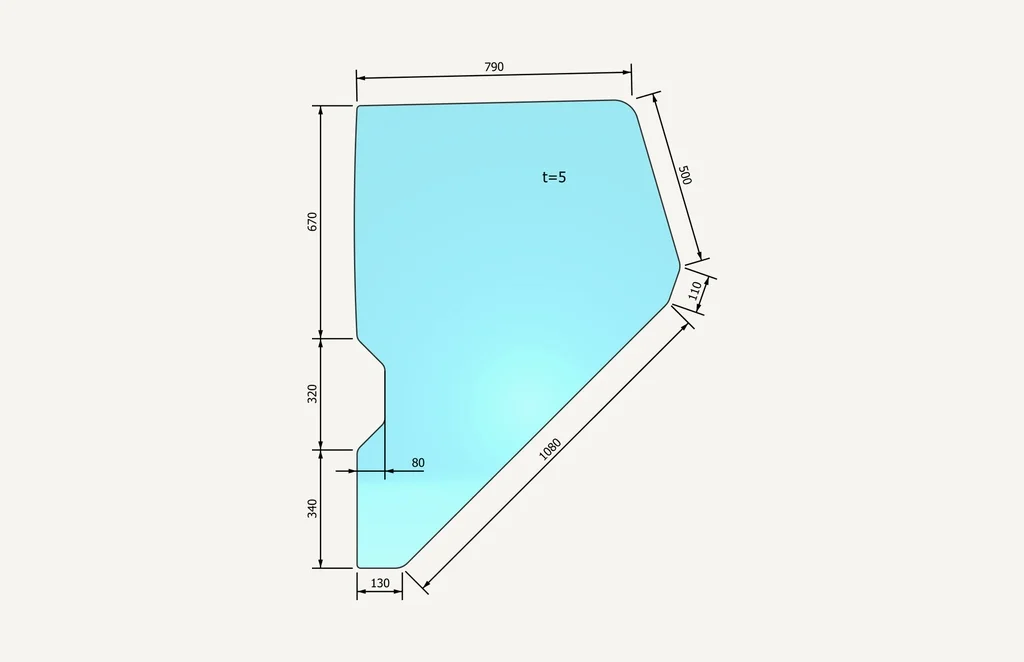 [1002139] Door Glass 1326x1017mm