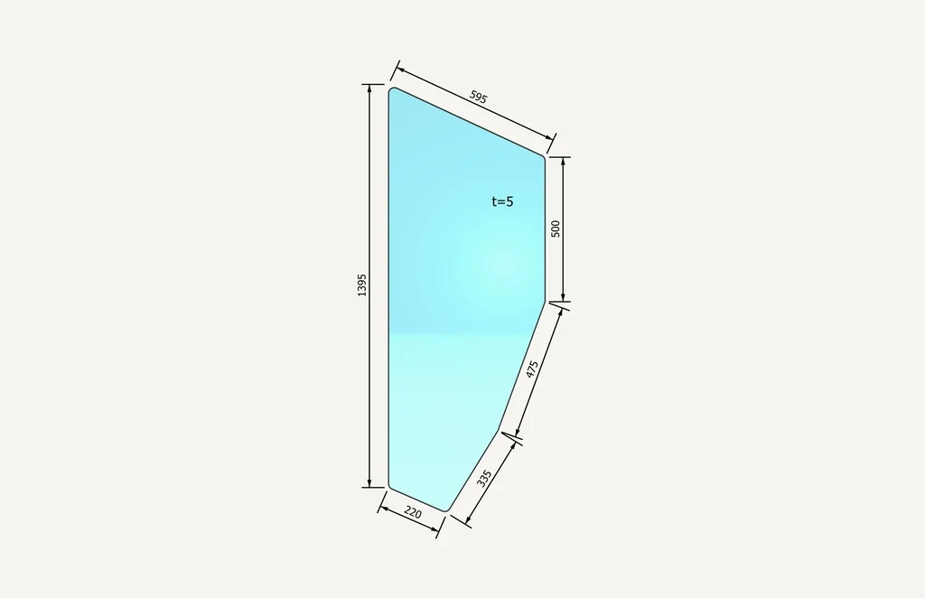 [1015319] Door Glass 1395x595mm