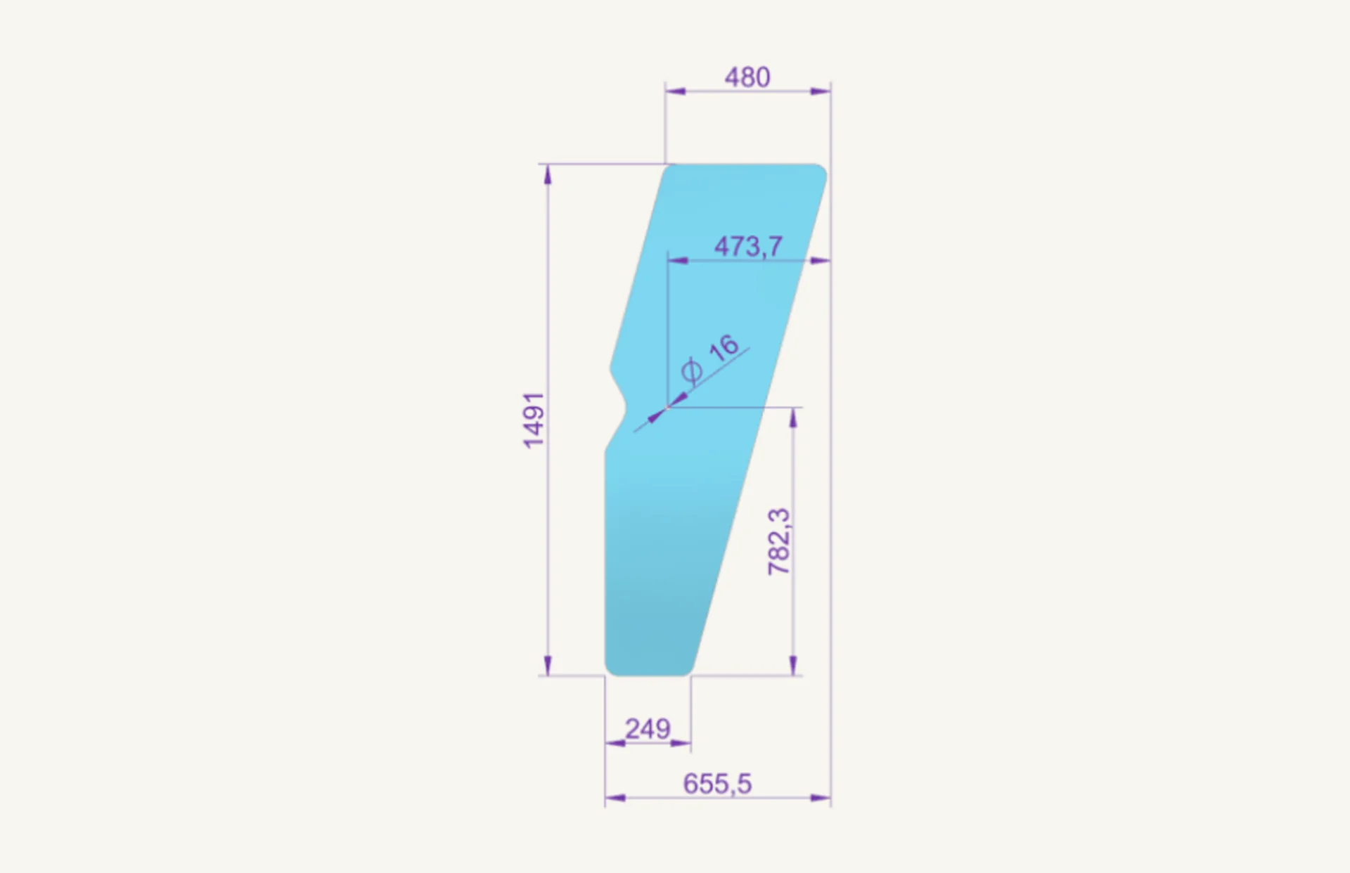 [1015301] Door Glass A48