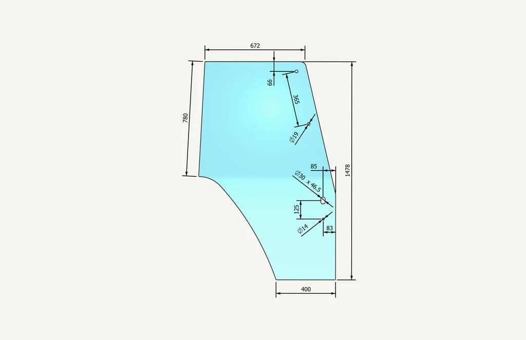 [1011589] Door Glass left