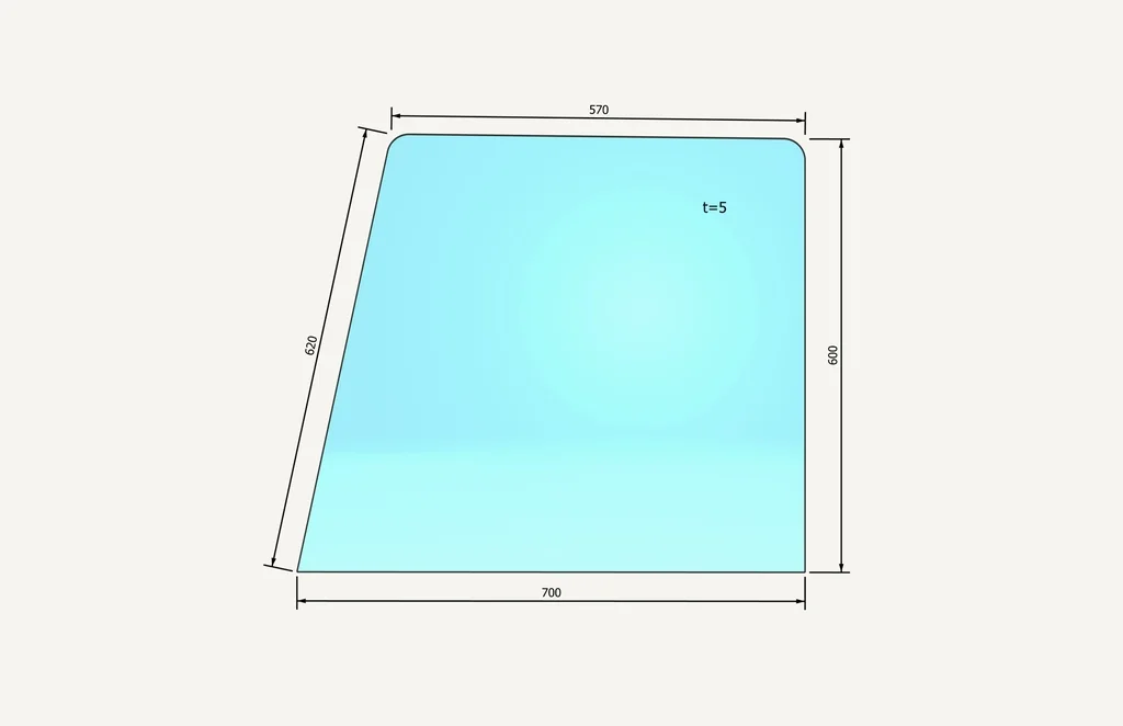 [1015441] Vitre de porte en haut AS702
