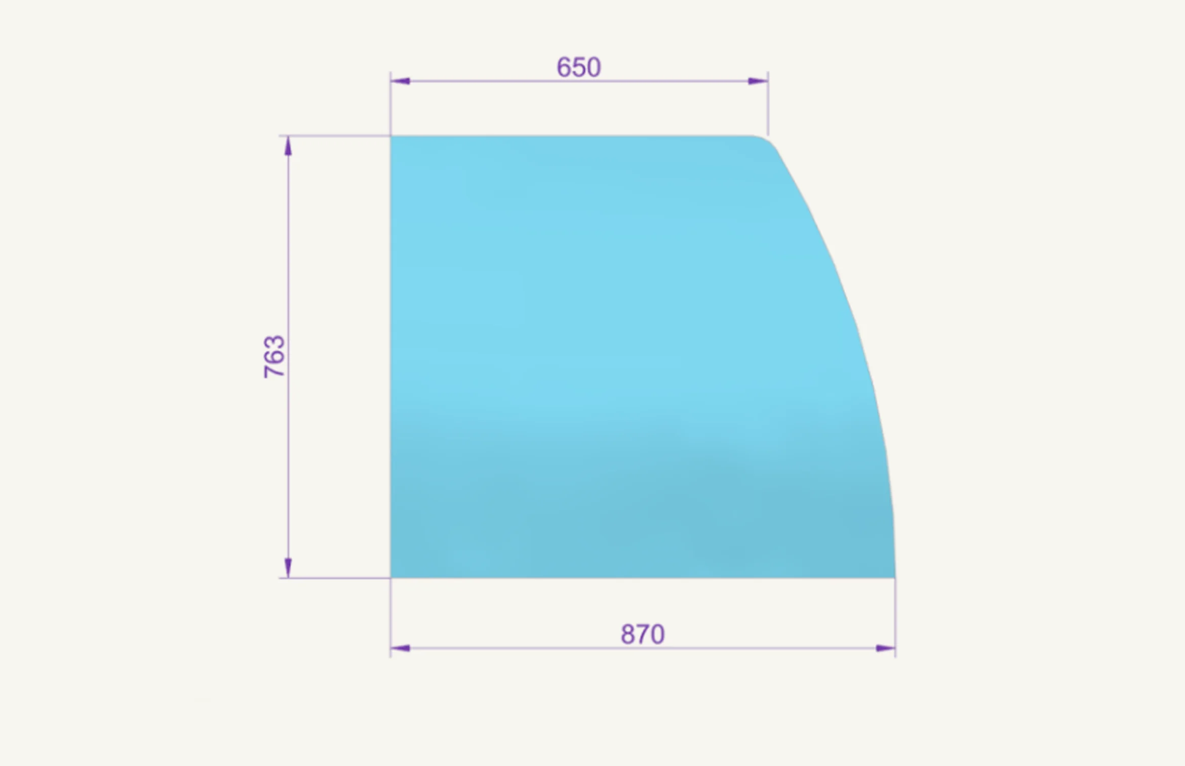 [1011772] Türglas oben rechts 870x763mm