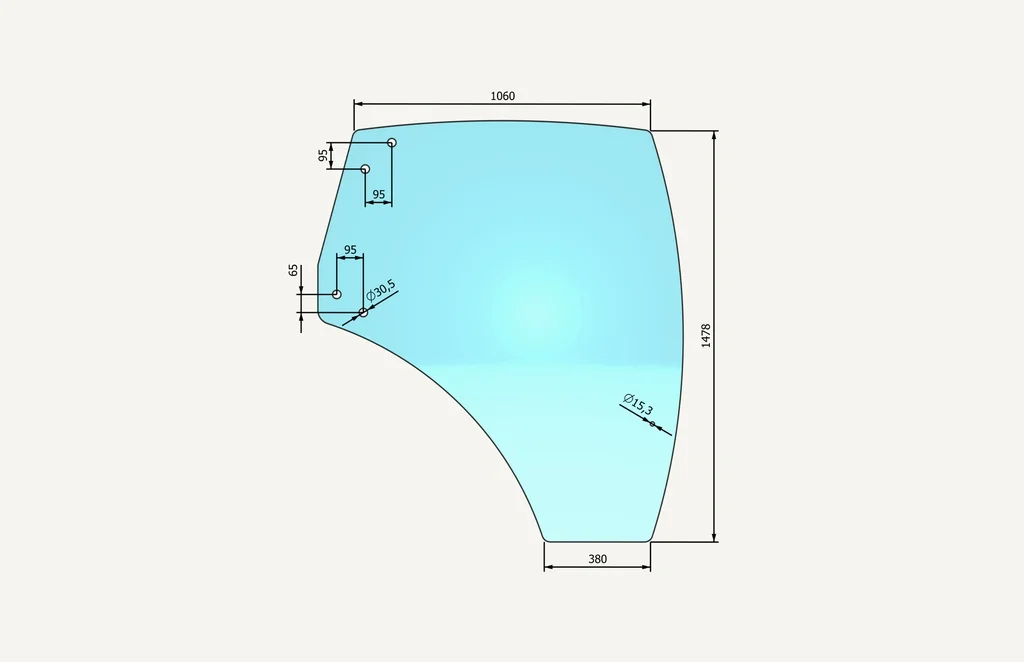 [1013488] Door Glass right
