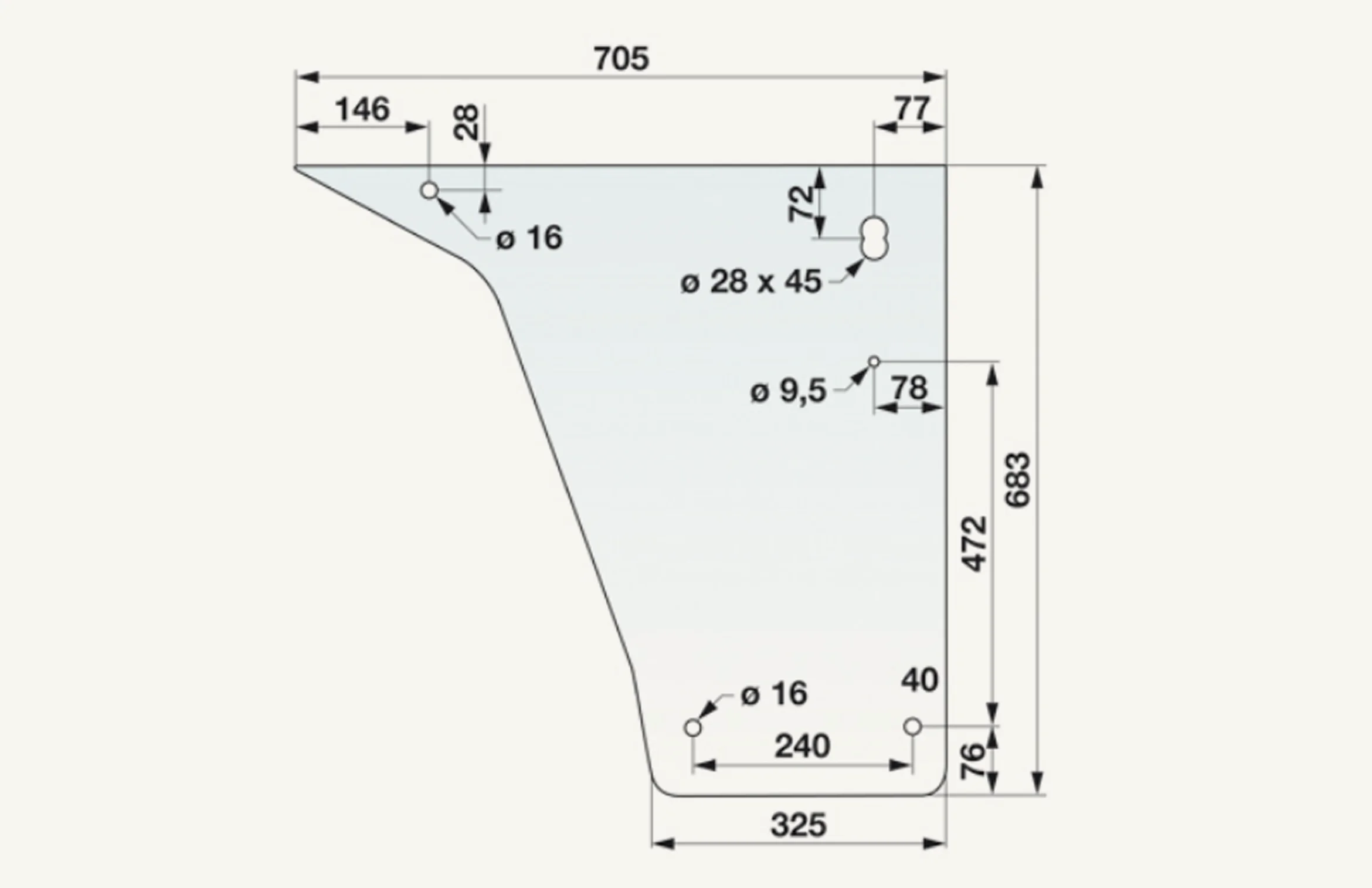 Türglas unten Fritzmeier 319/683x718