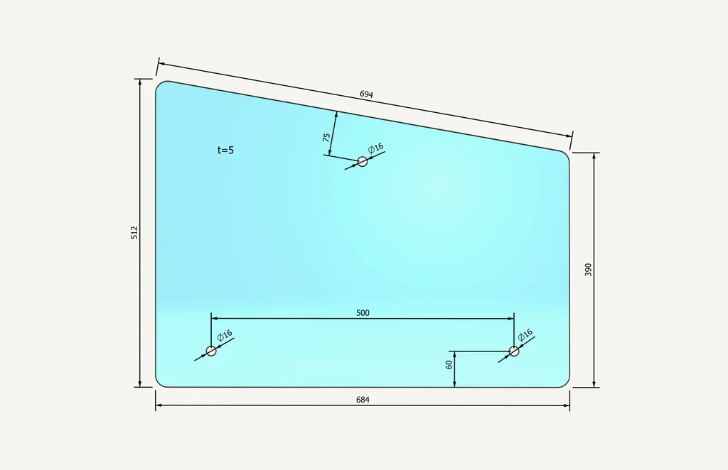 [1017920] Glass Side Window 684x512 3-hole