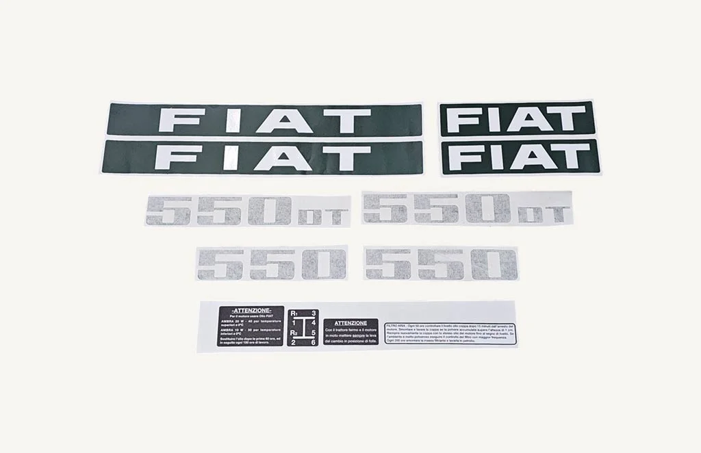 [1065988] Typenklebersatz Fiat 550 grün