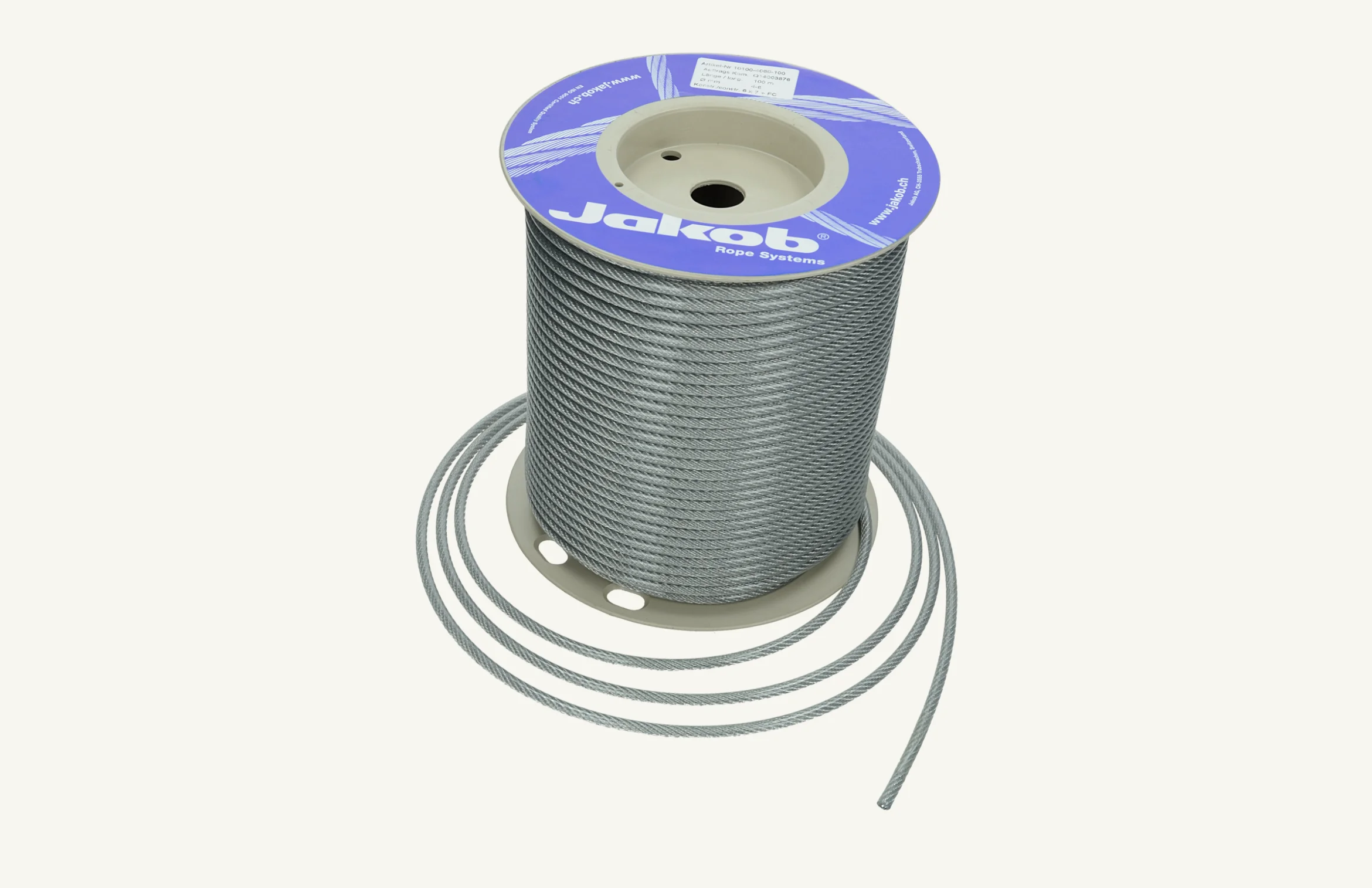 [1058523] Drahtseil 4mm x 100m mit Kunststoffmantel transparent