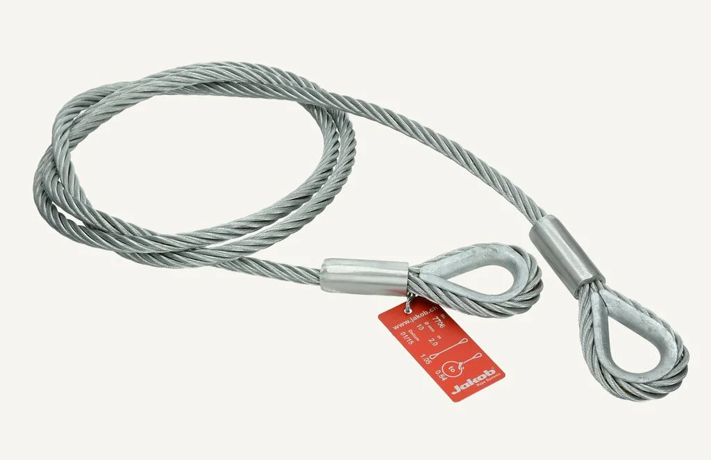 [1058544] Drahtseilstruppe mit Schlaufen+Kauschen