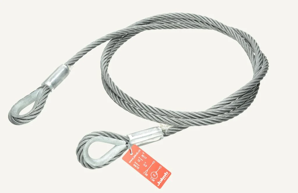 [1058547] Estrope câble acier avec boucles+cosses