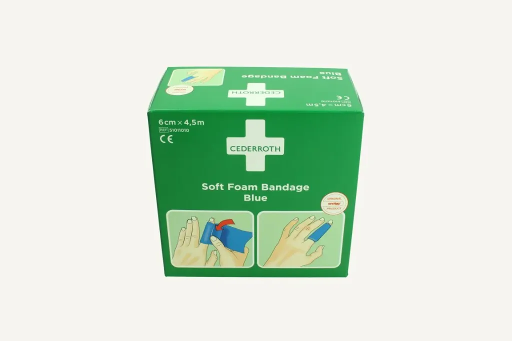 [1080905] Pflaster Cederroth Soft Foam Bandage 6cm x 4.5m Blau