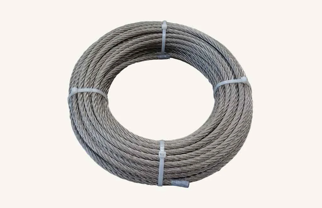 Câble torons rond 6x19WC 10mm acier inoxydable