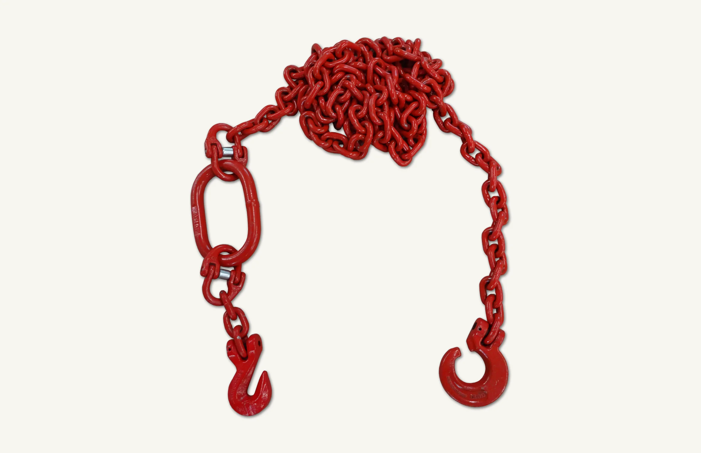 Rückekette mit Schlinghaken (Güteklasse 80 rot) rund 8mm 4Meter