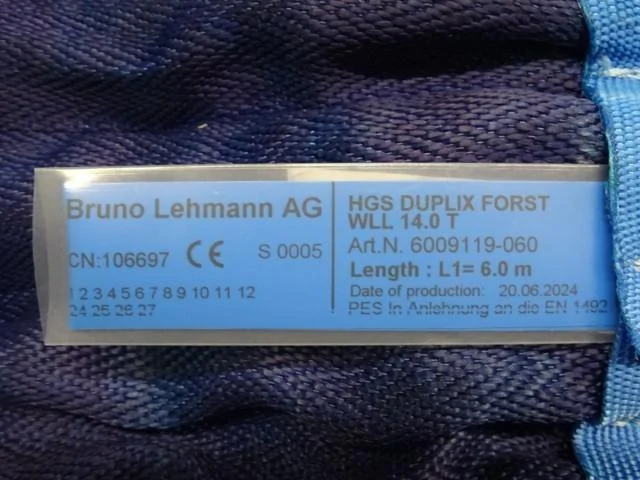 Trunk Strap Duplix Forestry 14 tonnes 6 metre