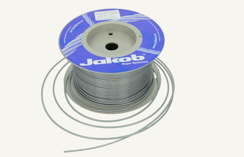 Câble métallique 2mm x 100m avec gaine plastique 