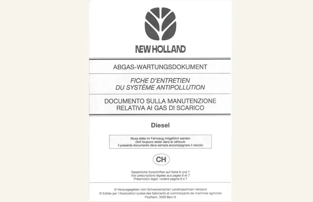 Document d'entretien du système d'échappement rempli