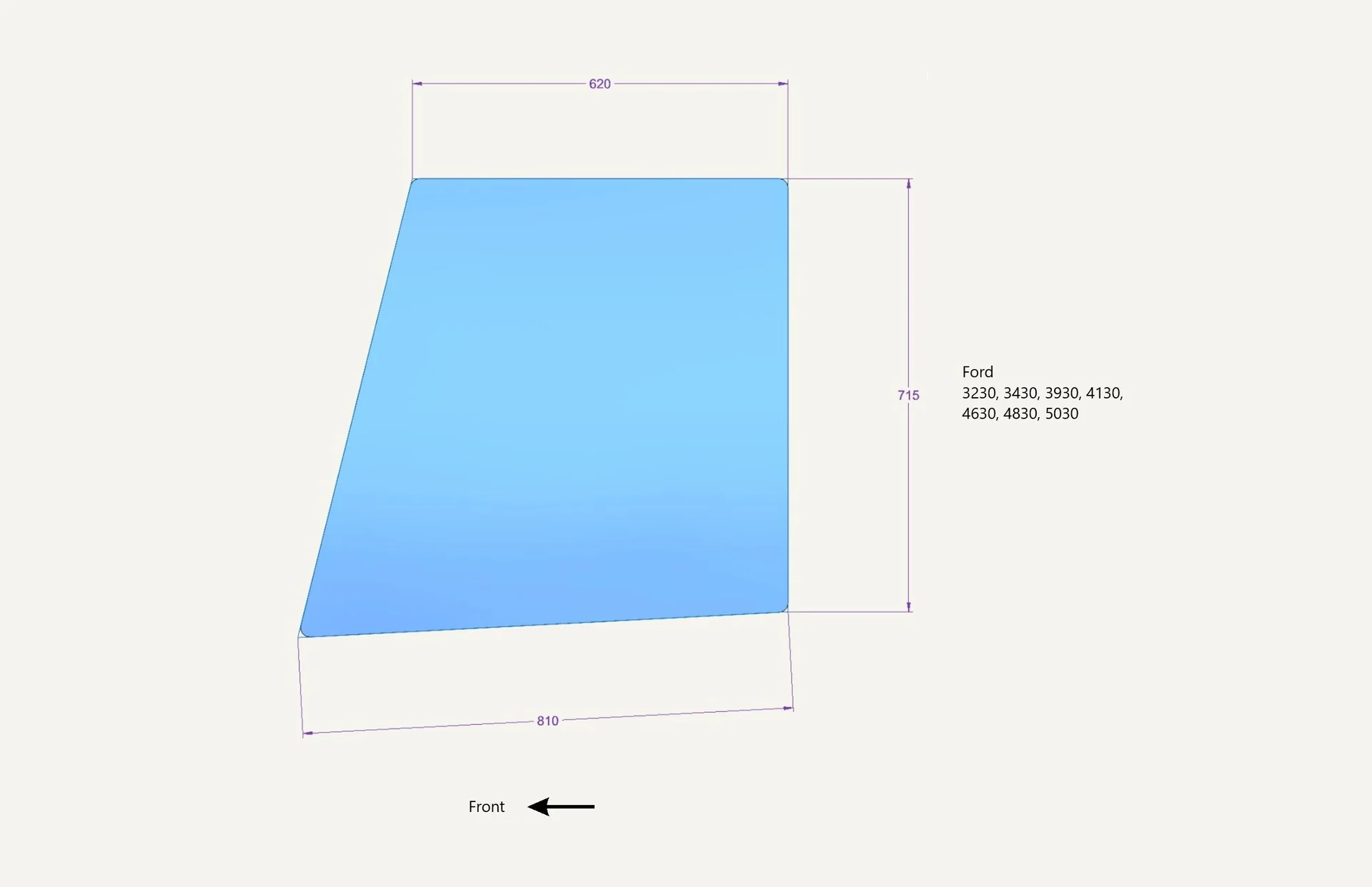[1059380] Door Glass left top Sekura LP